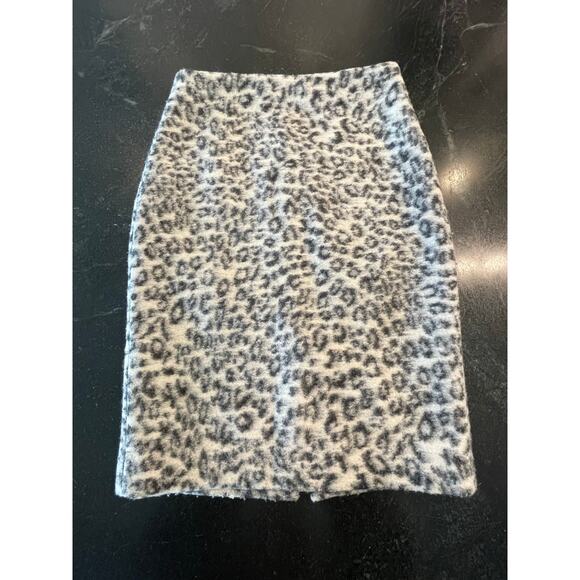 Ann Taylor wool blend animal print leopard pencil skirt 2 - Picture 1 of 11